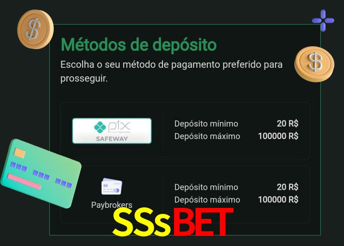 O cassino SSsbet oferece uma grande variedade de métodos de pagamento